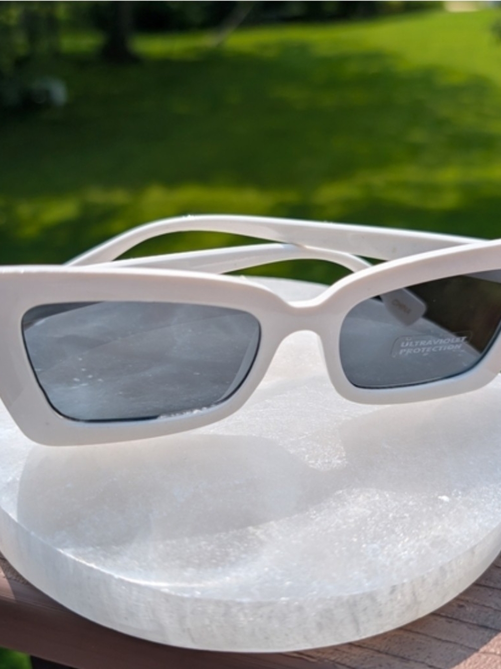 White sunglasses UV Protection